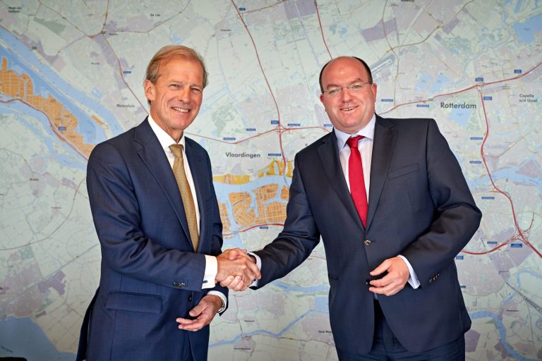 Allard Castelein (CEO Port of Rotterdam) & Markus Bangen (CEO duisport). © Marc Nolte